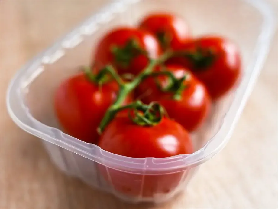 cherry tomatoes in plastic package