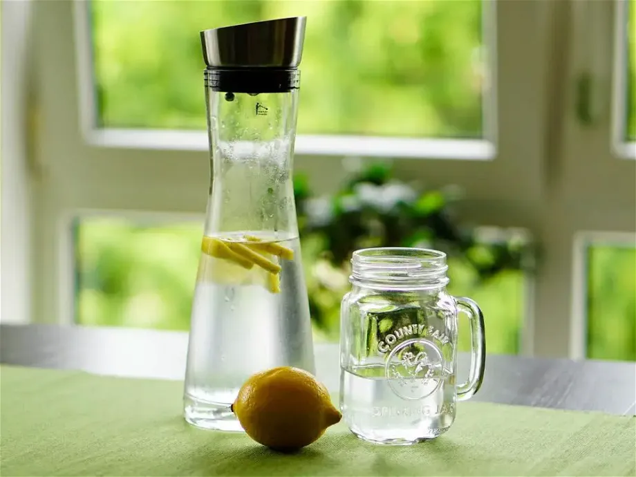 clean drinking water in a glass