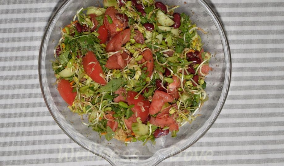 sunflower sprouts salad