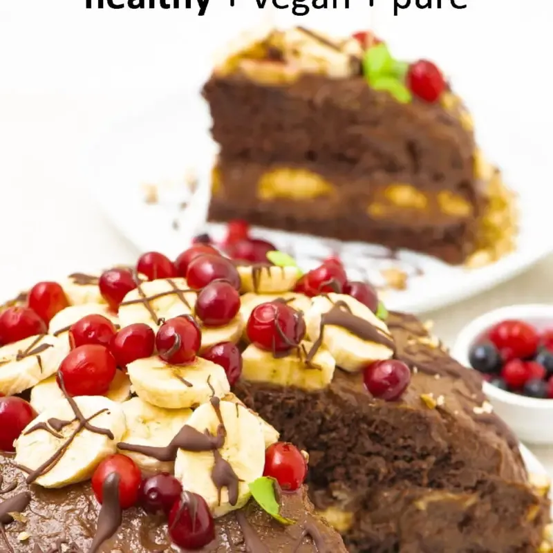 Featured image of the vegan chocolate cake