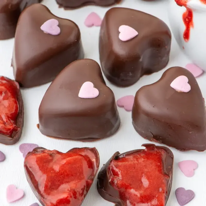 Dark Chococlate Strawberry Hearts featured image