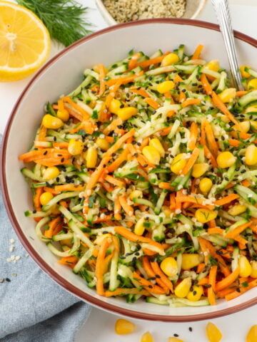 juicy cucumber carrot vegan salad