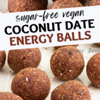 easy sugar free no bake coconut date energy balls pinterest image