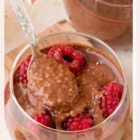 healthy easy vegan chocolate chia seed pudding pinterest image