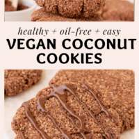 3 ingredient vegan coconut cookies pinterest image