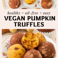 easy vegan pumpkin truffles pin