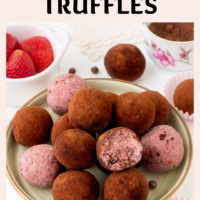 strawberry vegan truffles pinterest image