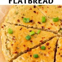 easy gluten free chickpea flatbread Pinterest Image