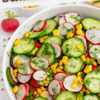 Healthy Oil-free Vegan Cucumber Summer Salad Pin