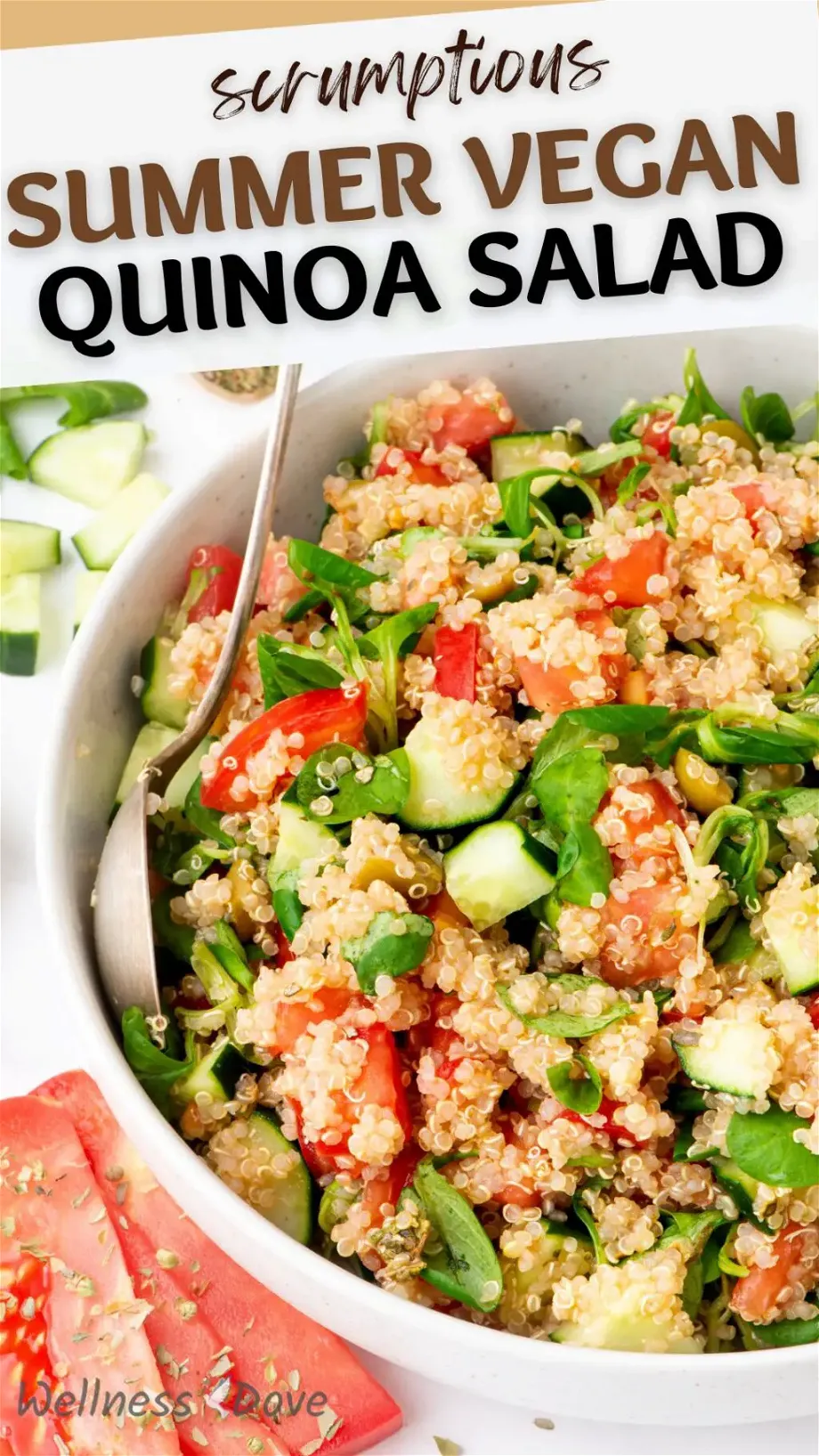 easy quinoa vegan summer salad pinterest image