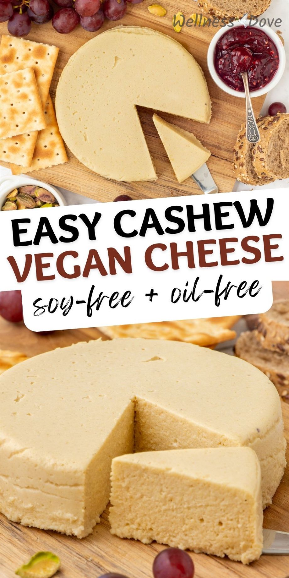easy vegan cashew cheese pinterest image