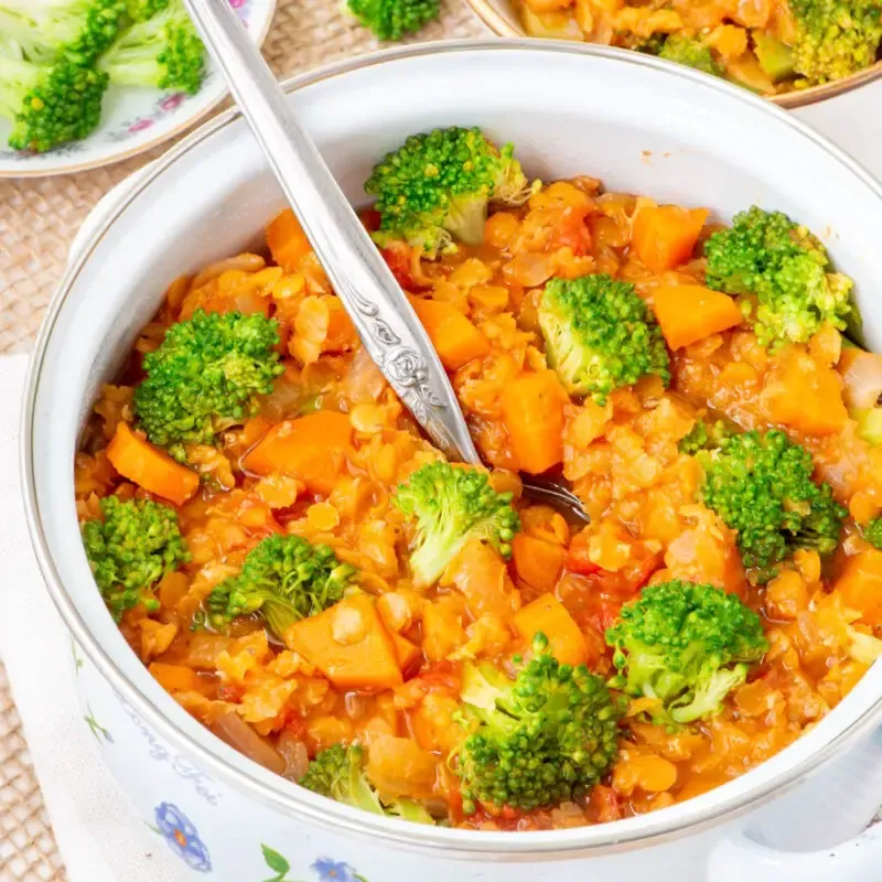 Quick Broccoli Red Lentil Soup Featured Image