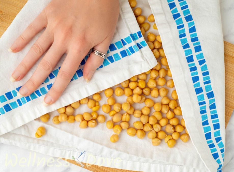 how to dry out the chickpeas while making them