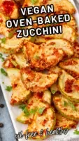 oven baked vegan zucchini pinterest image