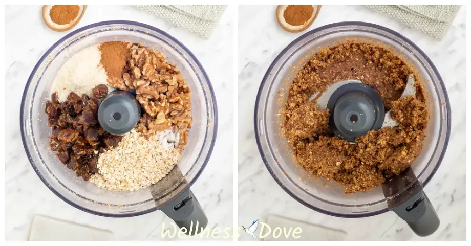 how to make the dough for the Easy Oatmeal Walnut Vegan Cookies