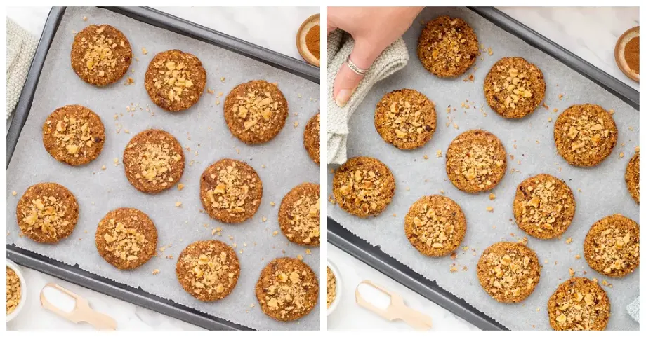 how to bake the Easy Oatmeal Walnut Vegan Cookies