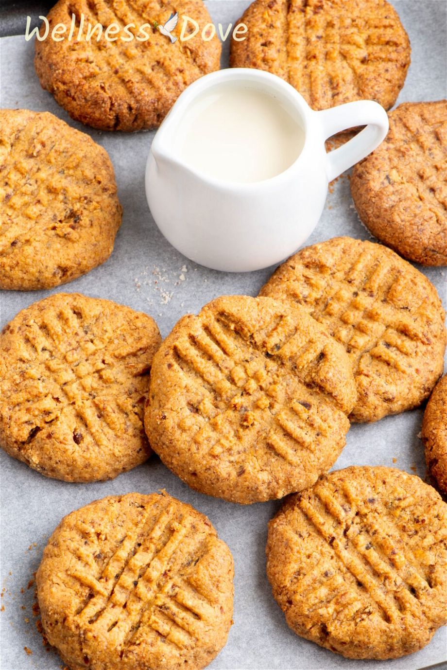 the Easy and Healthy Peanut Butter Vegan Cookies on parchment paper