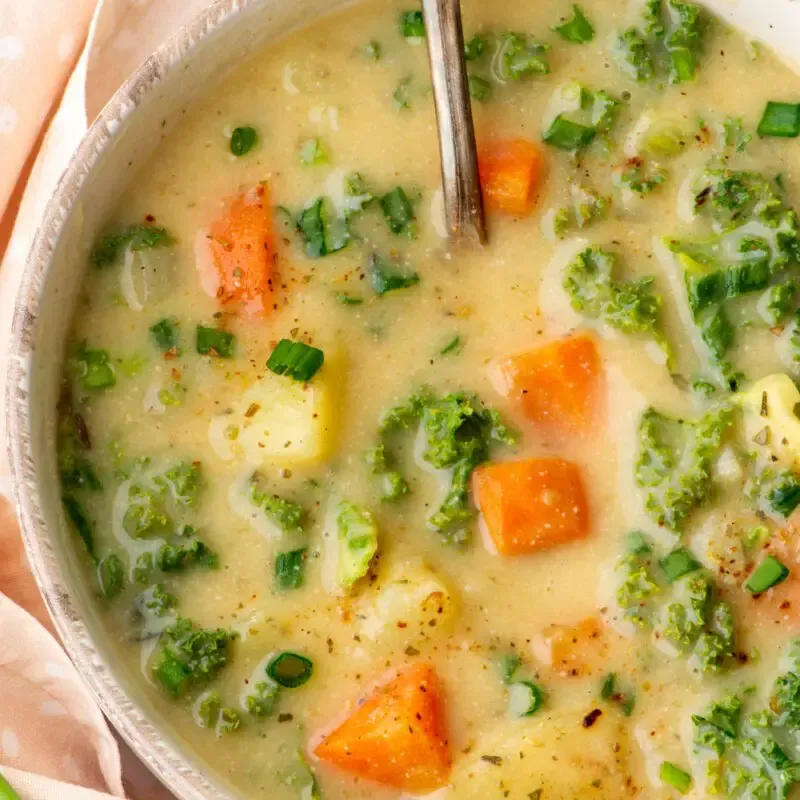Kale Potato Vegan Soup Featured Image