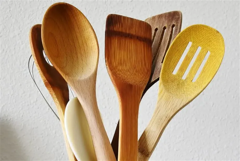 wooden kitchen utensils