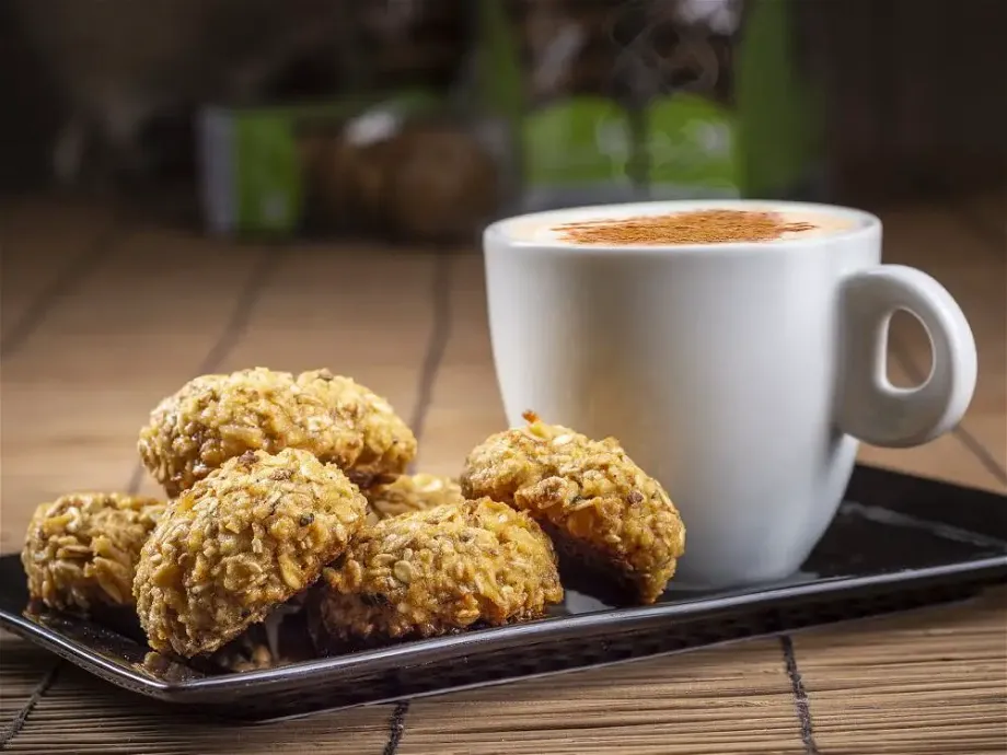 biscuits with a cup of coffee