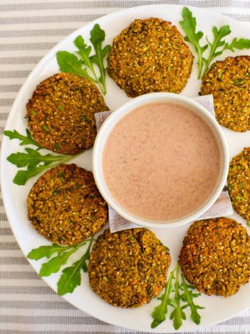 overhead shot of plant protein rich burger patties