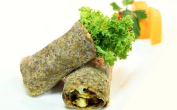 veggie burritos with lettuce