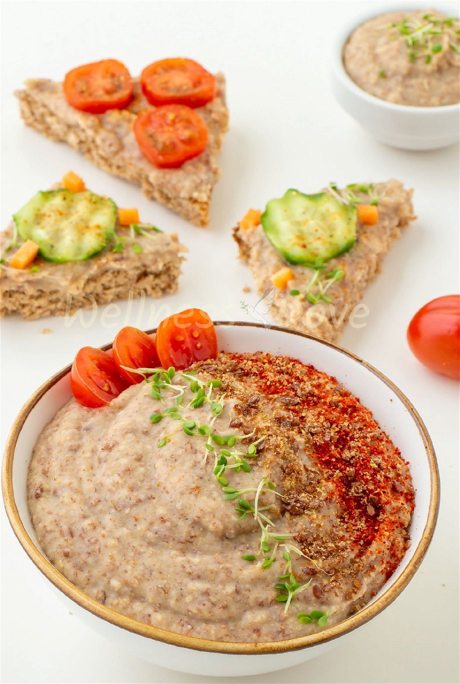 Vegan Bean Dip and sandwiches