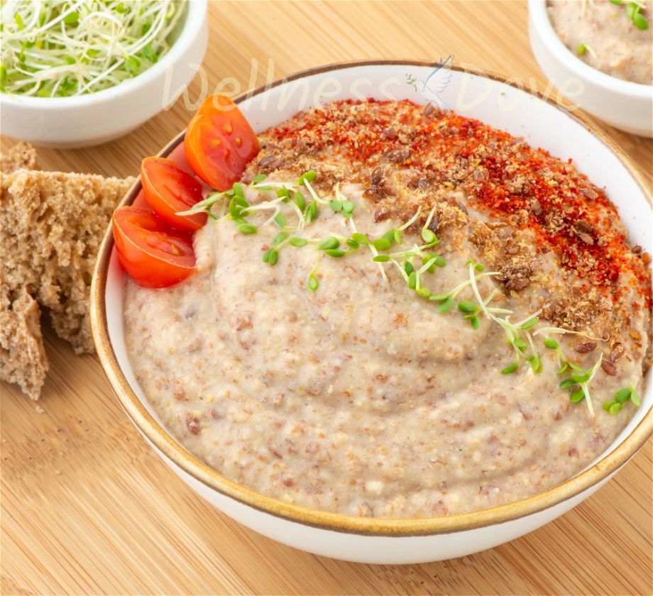 Vegan Bean Dip Recipe Close 3/4 view