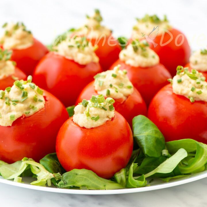 Creamy Cashew Stuffed Tomatoes | WellnessDove