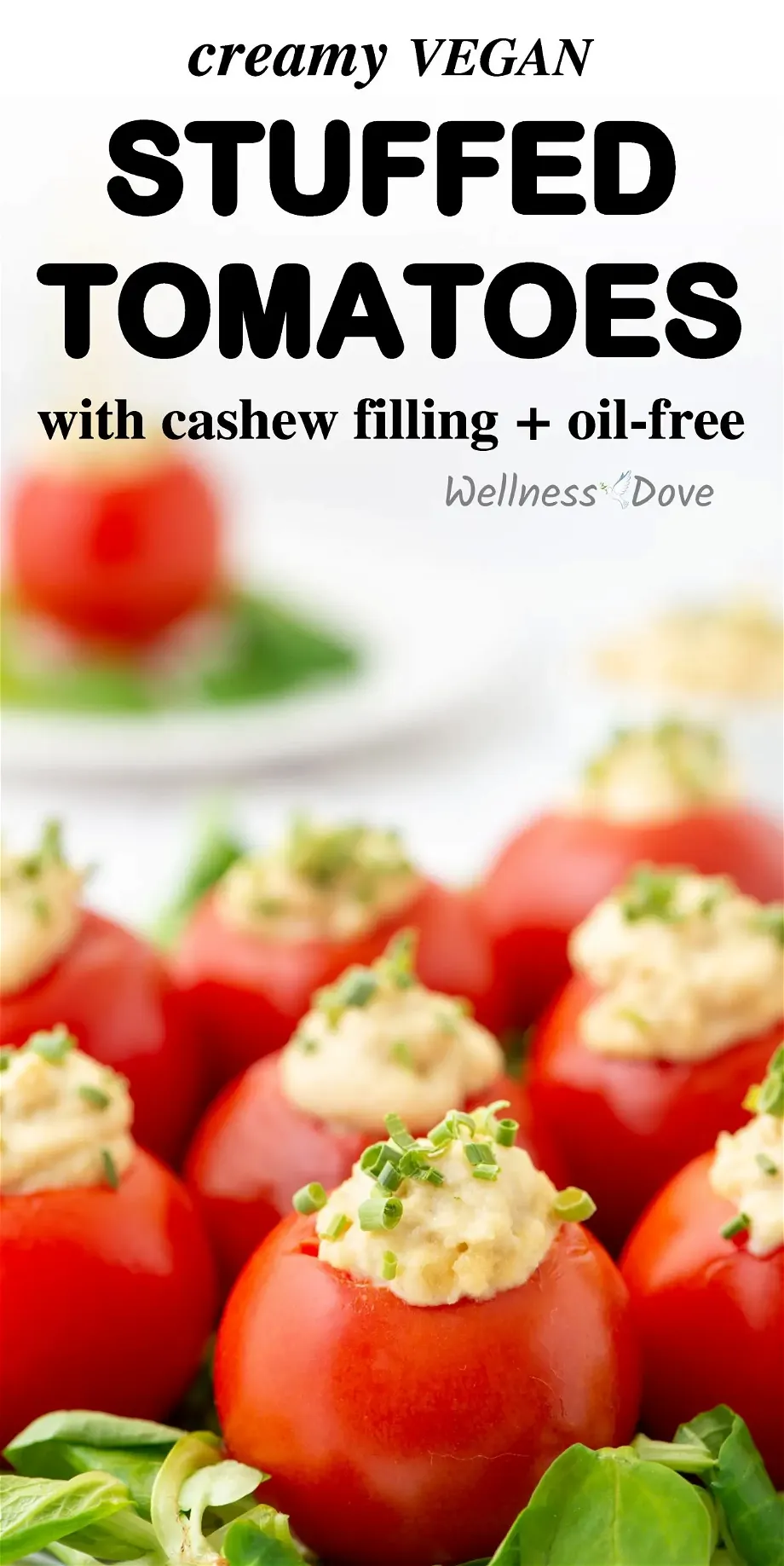 Creamy Cashew Stuffed Tomatoes | WellnessDove