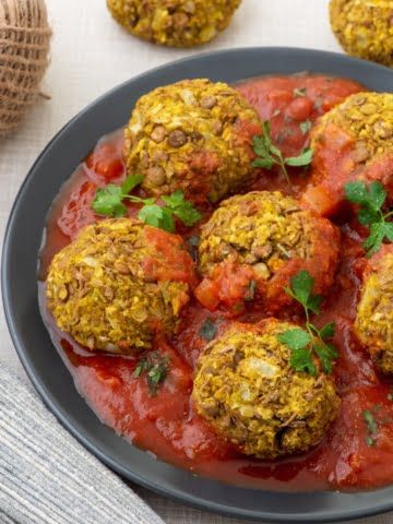 vegan lentil meatballs