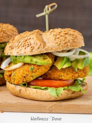 vegan quinoa burger