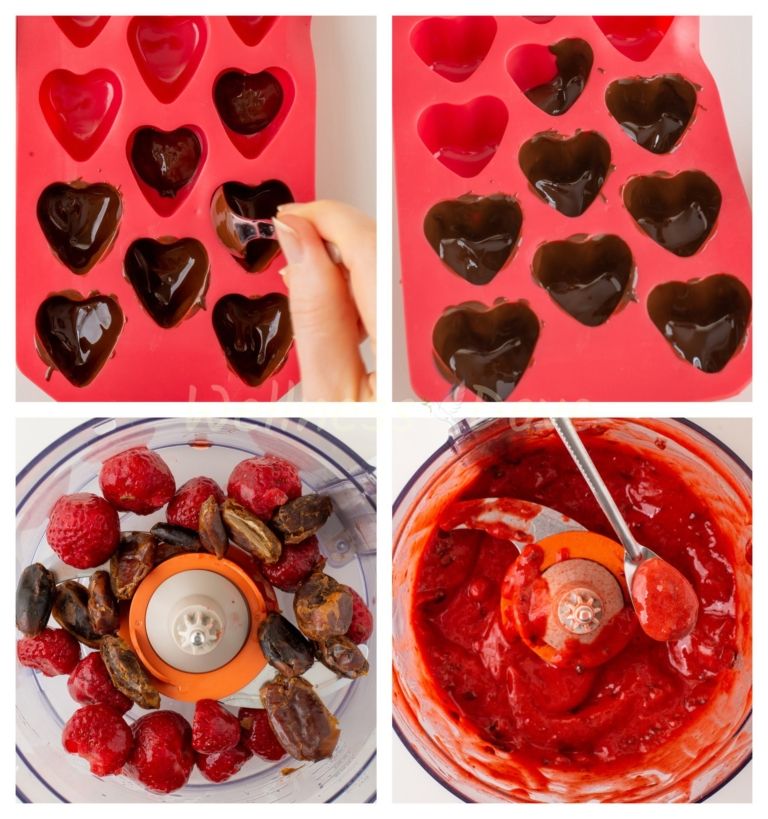 Valentine&#039;s day chocolate strawberry hearts