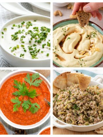 4 vegan dips colalge