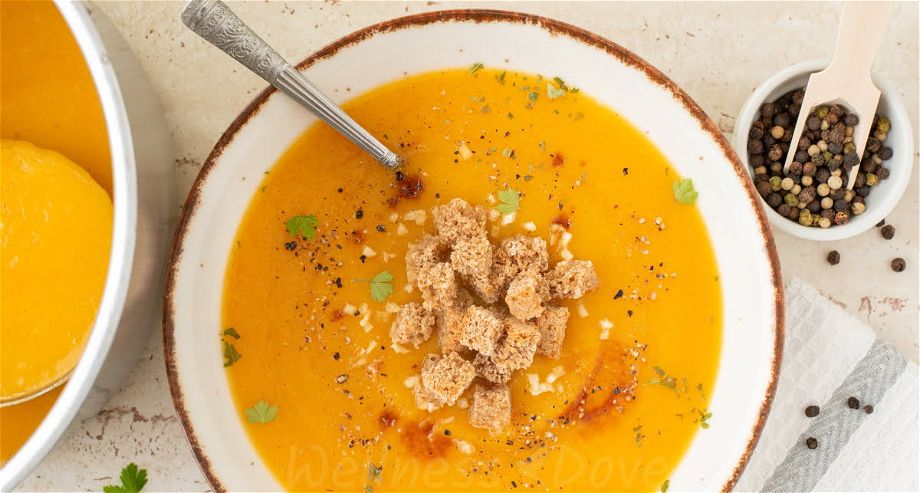 Curried Sweet Potato Parsnip Vegan Soup Wellnessdove 2384