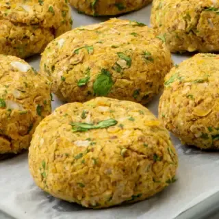 Homemade Falafels on a baking tray