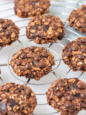 Banana Breakfast Oatmeal Cookie overhead shot