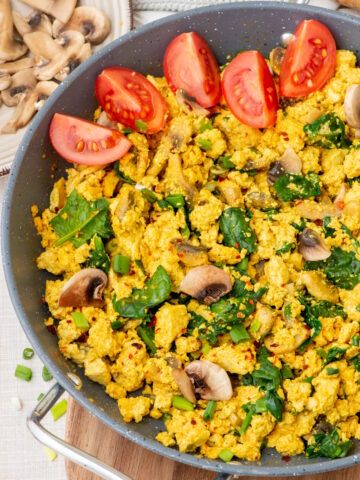 Vegan Tofu & Spinach Egg Scramble featured image