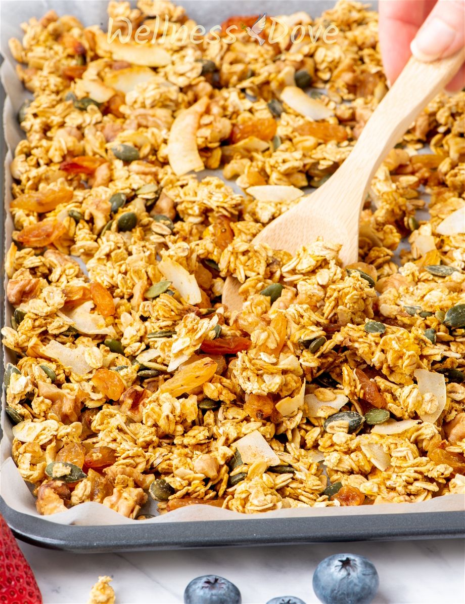 Healthy Sugar Free Homemade Granola Vegan No Oil