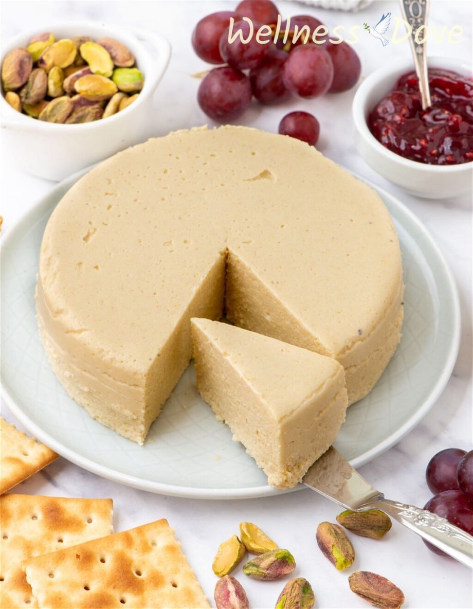 the Vegan Cashew Cheese in a small plate