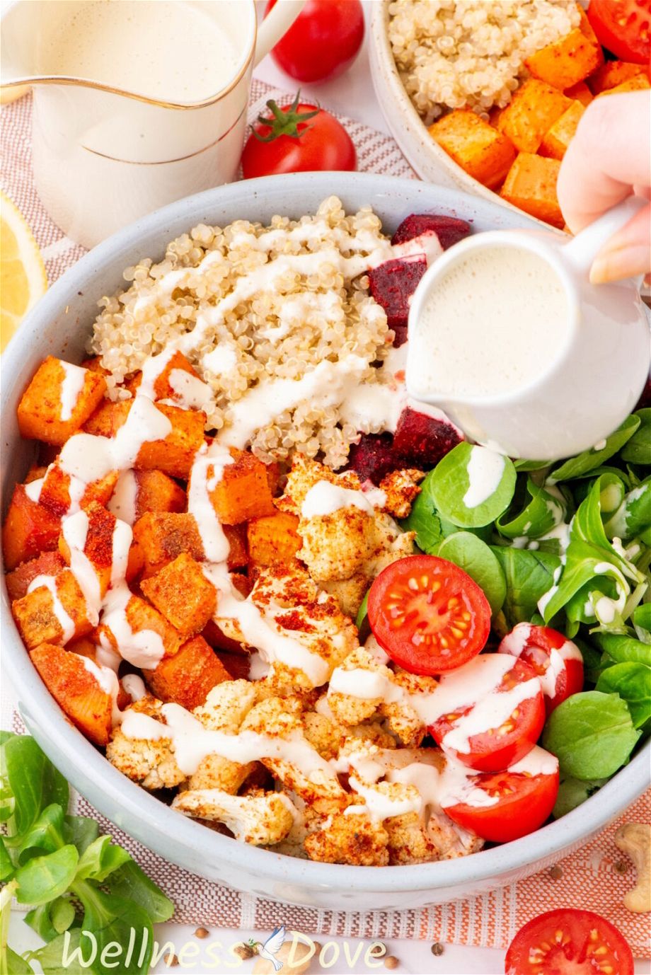 the Roasted Cauliflower Quinoa Beet Bowl