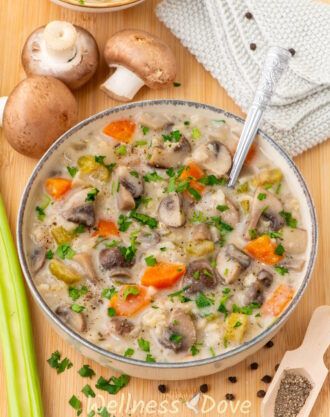 Creamy Vegan Mushroom Soup | WellnessDove