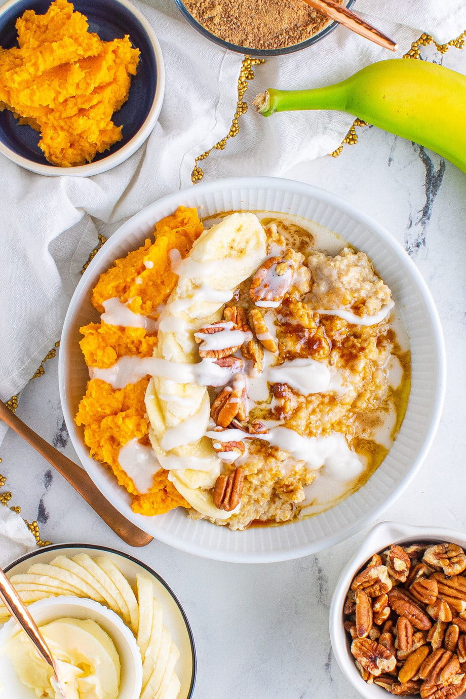 Sweet Potato Oatmeal with Coconut Whipped Cream | Vegan Vigilante - oohlalaitsvegan.com