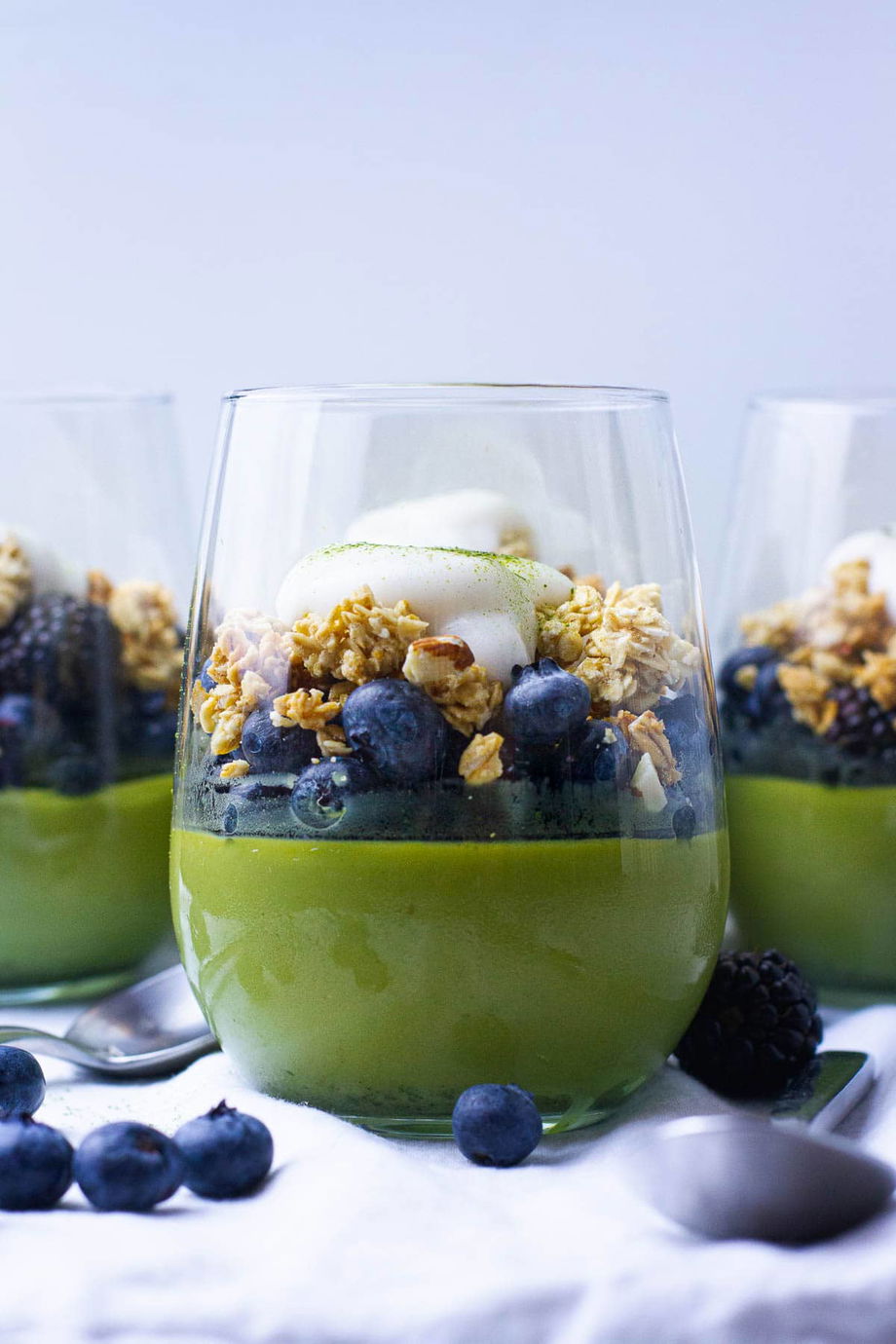 Matcha Pudding Parfait - Plates by Nat - platesbynat.com